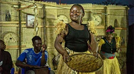 Traditional African dance performance at Yole Africa cultural center